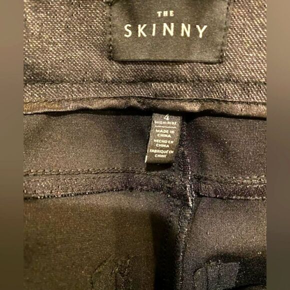 Ann Taylor High Rise Skinny Slacks, sz 4, Black - Picture 2 of 3